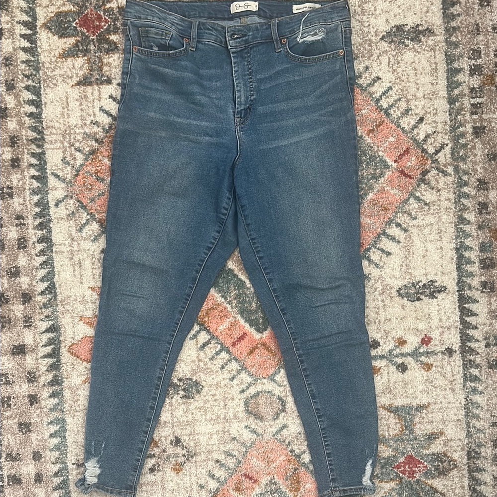 Women's Blue High-Waisted Jeans